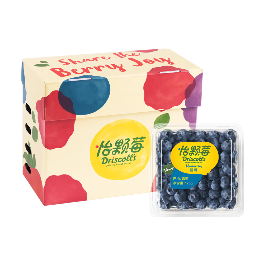 ����ݮDriscoll's ����������ݮ14mm 12��ԭ��װ Լ125g/�о�������ˮ�� 135.2Ԫ