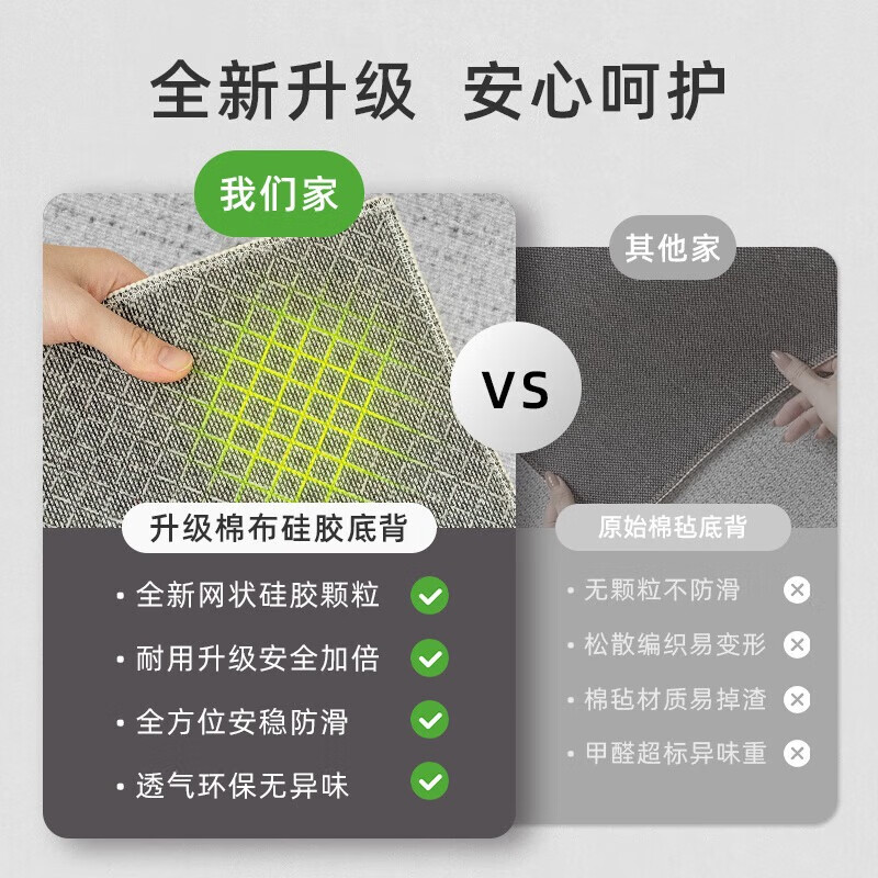 AILUKI日本地毯客厅极简2025新款防水卧室免洗可擦轻奢沙发家用地垫 圈绒-奈尔-透气款 140cm*200cm 【2人沙发通用升级加厚_0甲醛】