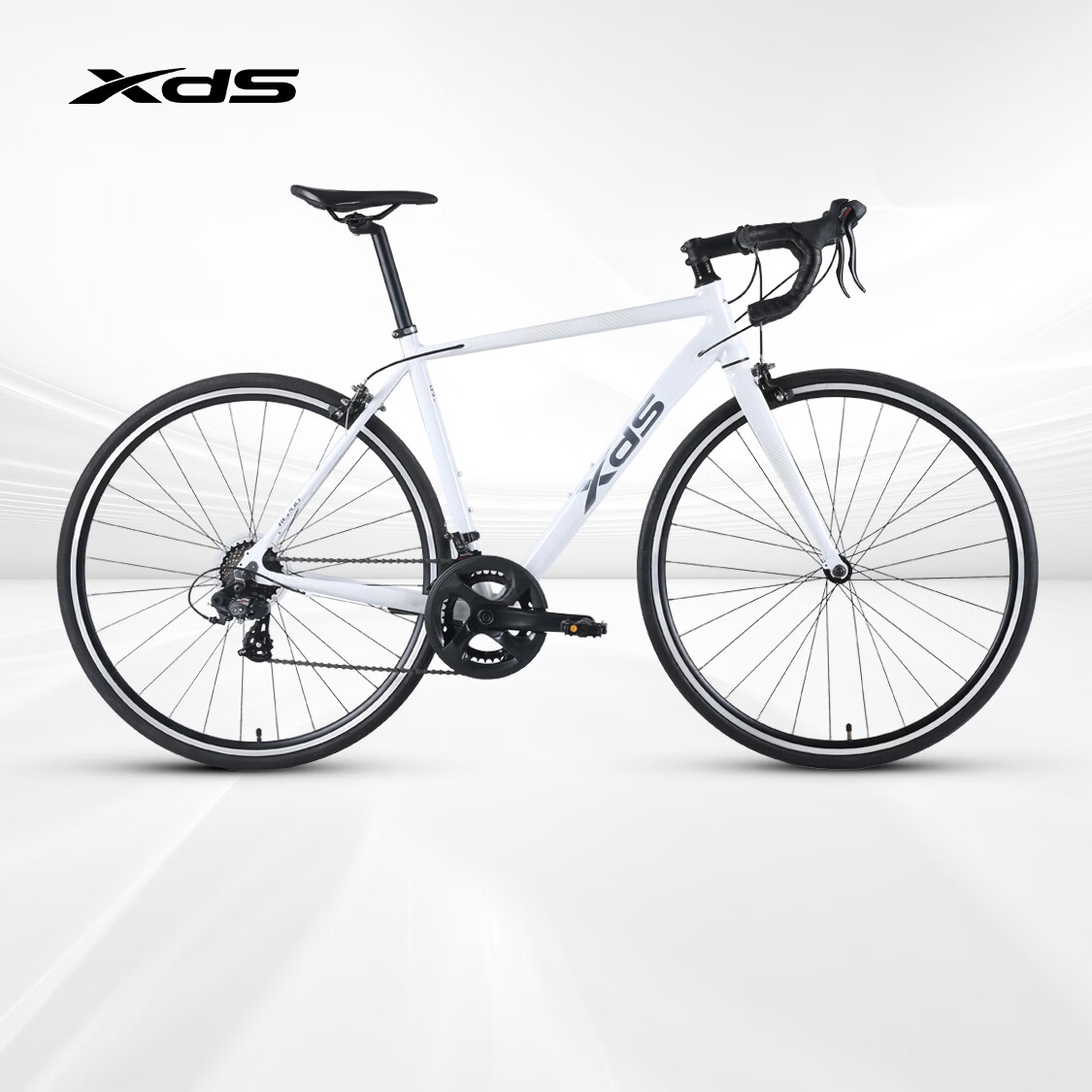 喜德盛（xds）公路自行车RC200入门休闲X6超轻铝合金内走线车架学生成人通勤车 25款RC200白灰色 700C*510（建议身高175-185）