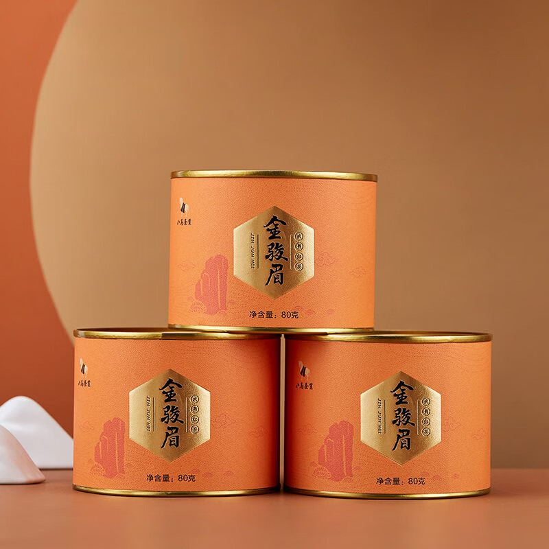 信盛堂胖东来同款【到手3罐】 武夷山金骏眉红茶 散装自饮茶叶罐装80克 八马茶业特级金骏眉80g*3罐 茶叶胖东来同款超市茶叶店2025新茶叶京特东自饮级