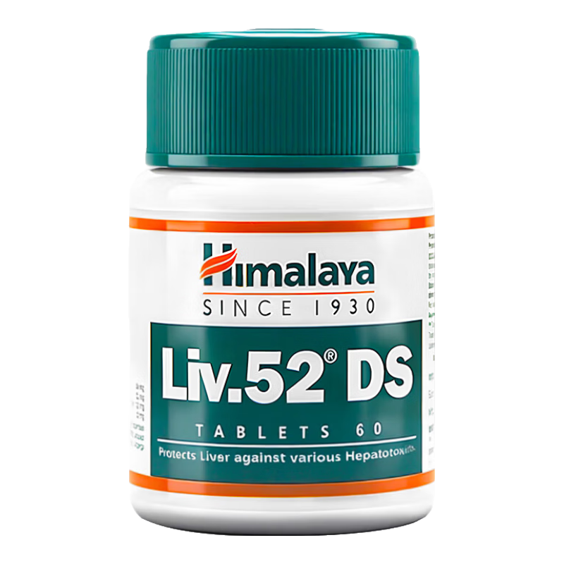 Himalaya喜马拉雅护肝片Liv.52DS转氨酶高脂肪肝损伤养肝非奶蓟草水飞蓟 【增强配方】护肝片加强版60片*1瓶