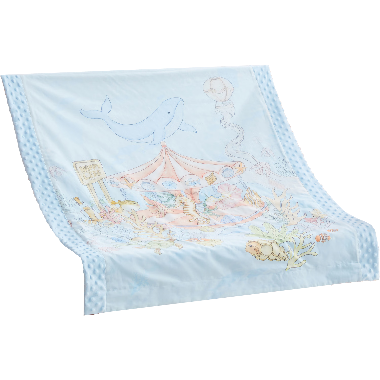 好孩子（gb）婴儿被子豆豆被毯子新生儿童盖毯幼儿园空调午睡毯100*80cm 礼盒