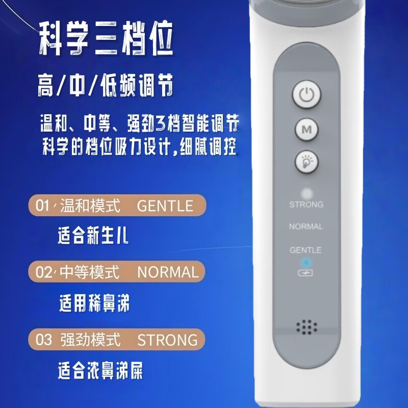 BEBELTHY电动吸鼻器 新生婴幼儿童宝宝 小月龄专用通鼻腔鼻涕屎清洗洁神器 3档电动吸鼻器 (一年只换不修 )1支15ml盐水