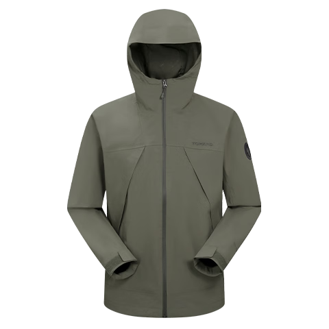 探路者（TOREAD）沖鋒衣戶外運動夾克防水防風外套春秋款登山服男女 桃花雪 M