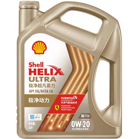 ���ƣ�Shell����������ϲ�� ȫ�ϳɻ���0w-20(0w20)API SQ��ACEA C6 4L�������� 698Ԫ