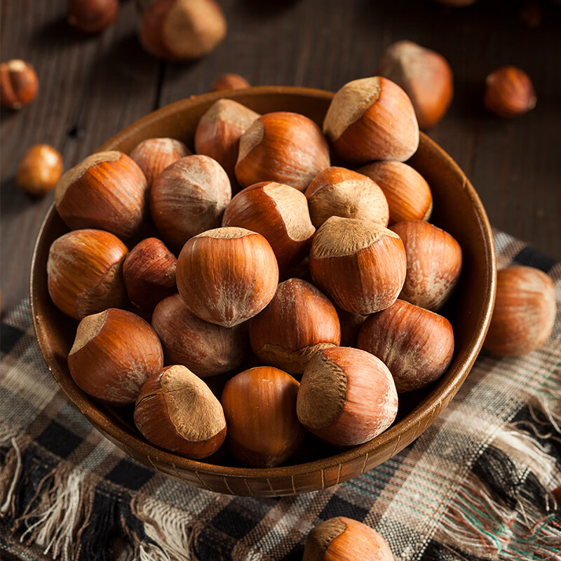 汤泉一品东北大榛子新货东北特产长毛大开口榛子薄皮榛子原味糖炒零食批发 东北开口榛子500g*3袋