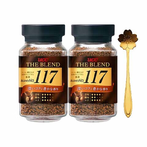 悠诗诗（UCC） 日本原装进口黑咖啡冻干速溶黑咖啡粉美式咖啡 117黑咖啡90g*2瓶+勺子(28年3月