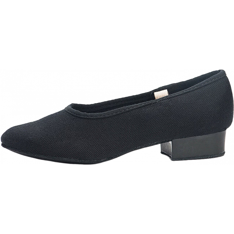 三沙民族舞儿童帆布面皮底芭蕾舞鞋练功鞋考级鞋性格舞鞋 黑色 24