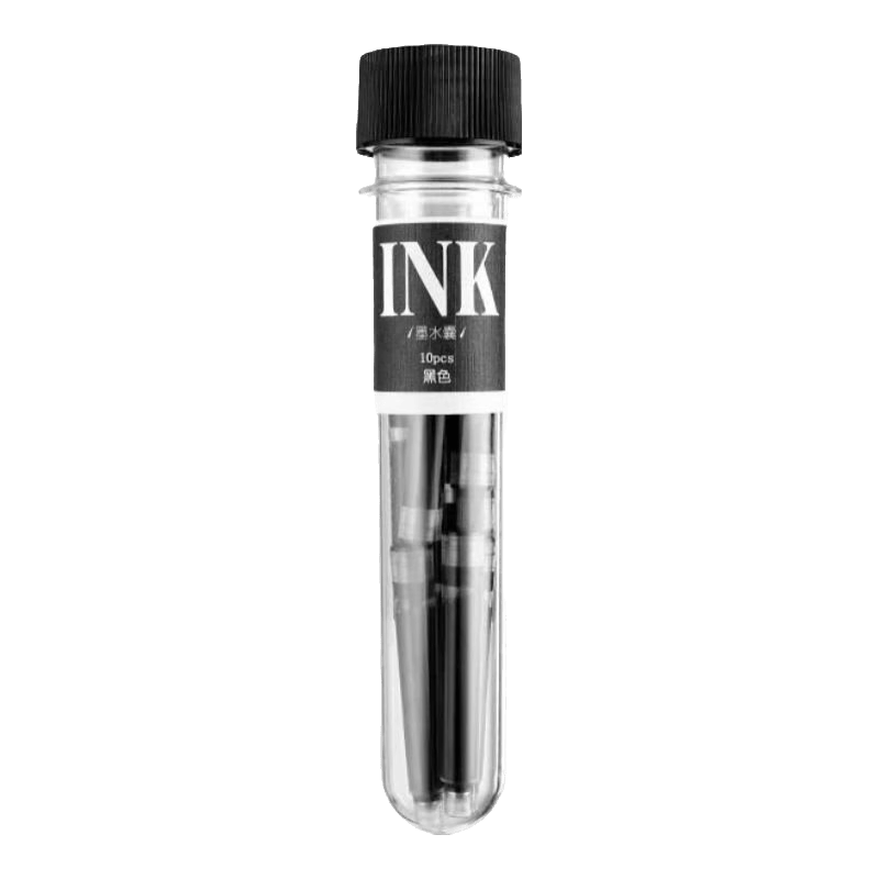 白金（PLATINUM）PQR-100 小流星鋼筆用墨膽 替換墨囊 黑色10支裝