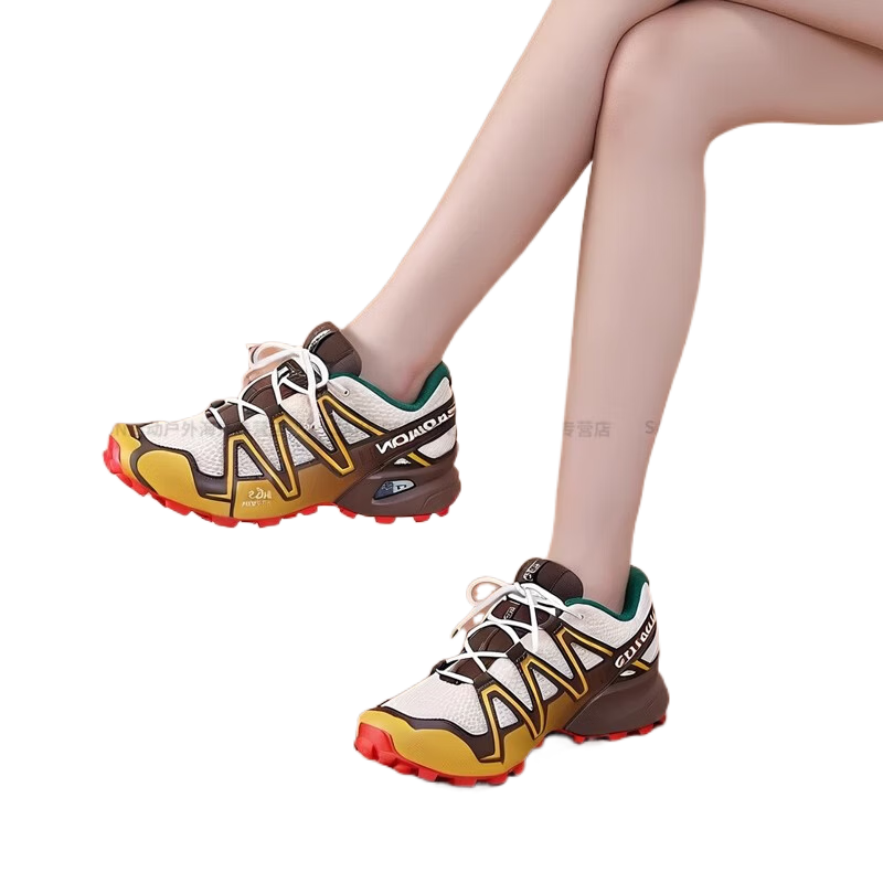 薩洛蒙（Salomon）Speedcross3 戶外越野騎行鞋男女運(yùn)動(dòng)跑鞋  474699新年禮物 白黃棕@L47714900保證正品 36 偏小建議拍大半碼