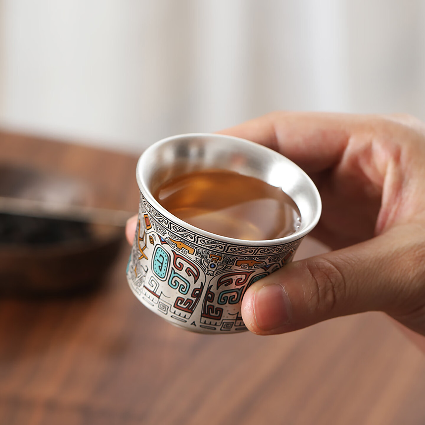 上新了文创 故宫银壶高档礼盒套装 鎏银足银茶壶茶具送长辈领导生日礼物 一壶四杯