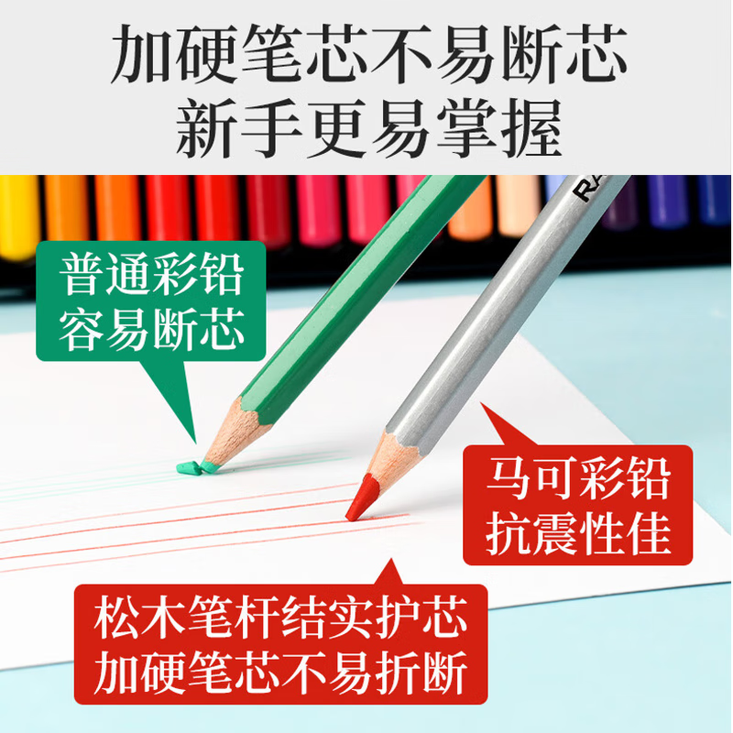 马可（MARCO）拉菲尼Raffine系列彩铅绘画美术专业设计学生手绘铁盒装彩色铅笔 48色油性塑盒装