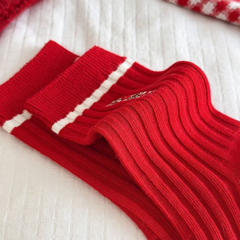 小棉工2026马年红色袜子女中筒袜秋冬款喜庆加厚保暖情侣长筒袜防臭潮袜 每双仅1元多】五色各二【共10双】 均码 小棉工 10A抑菌/高弹透气/抗起球