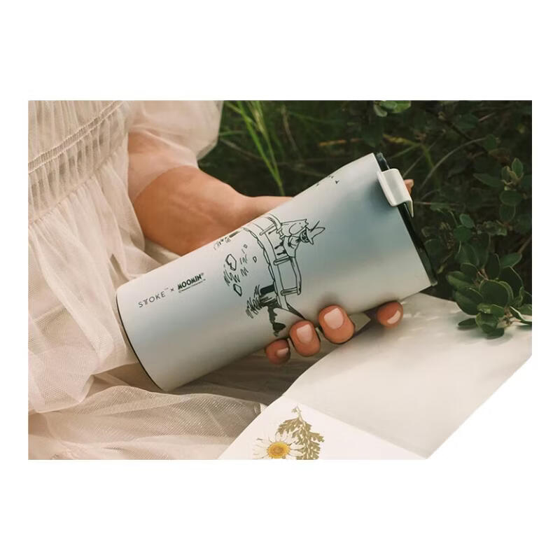 慕咖STTOKE联名MOOMIN姆明陶瓷内胆保温杯高颜值咖啡杯礼物过年礼盒 【姆明】林间小歇便携背带