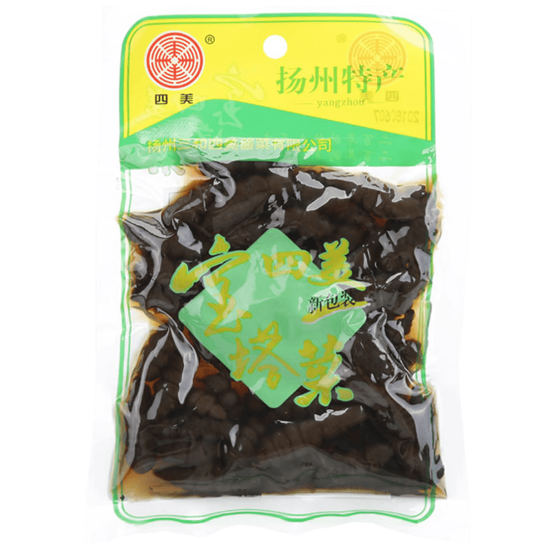 四美三和四美酱菜宝塔菜扬州特产下饭菜咸菜方便调味品袋装开味地环菜 【工厂直发】宝塔菜120g*15袋