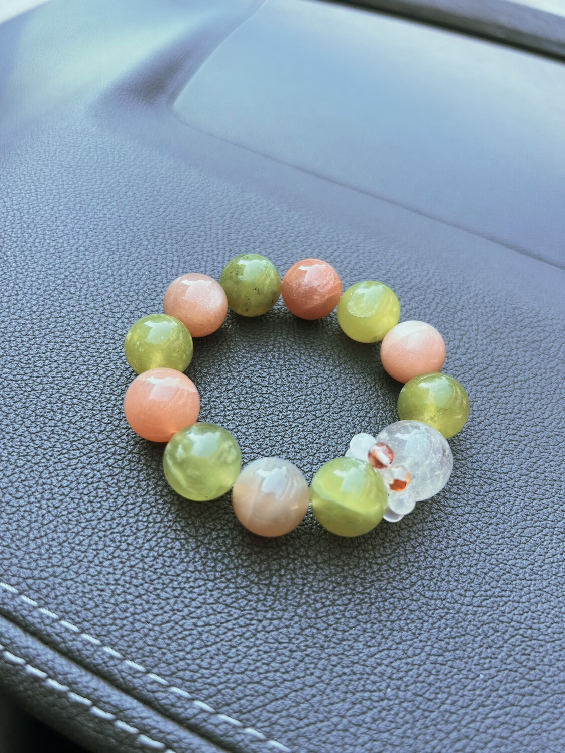 XIYUNSTUDIO青提葡萄石手链女款文艺清新气质首饰五行定制手串 默认