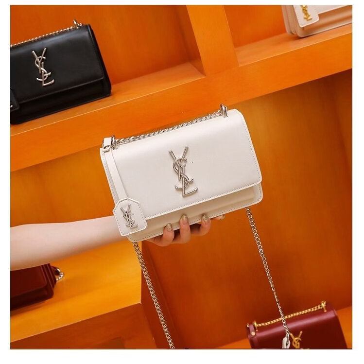 酷奇袋鼠轻奢包包女包单肩包新款时尚链条小方包百搭斜挎包生日礼物送女友 红金+礼盒包装