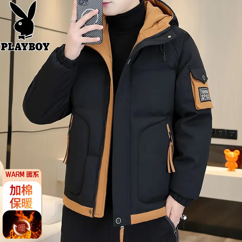 ���ڲ������������ӣ�PLAYBOY��2025�ﶬ���¿�ƼӺ���ů���޷���ʿ��ñ���׶̿�ٴ����·� 204��ɫ XL ������125-145� 155Ԫ