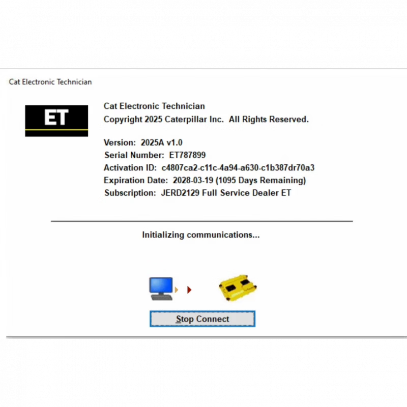卡特 ET 2025A  CAT ET 2025A  卡特挖掘机发动机电子诊断软件 卡特2025A