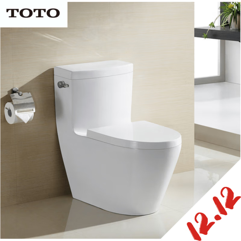 ryo totototo马桶家用大口径侧按马桶超漩虹吸式抽水坐厕cw870b连体