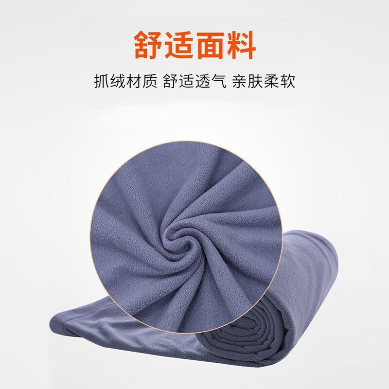 美兰登【厂家直发】双面抓绒睡袋露营信封式睡袋成人野营睡袋宾馆隔脏超 双面绒加厚款【军绿色】 180cm*80cm