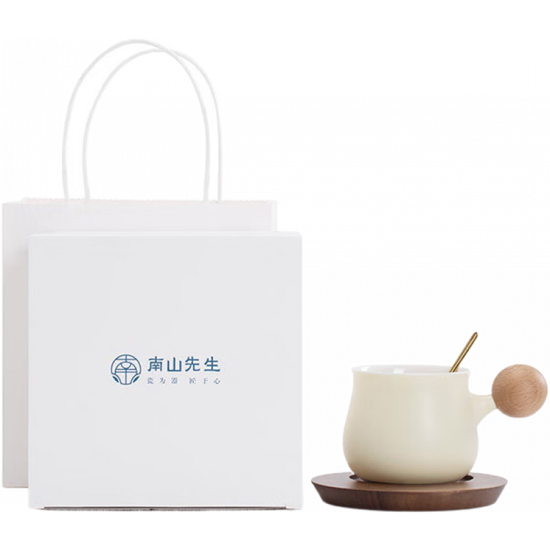 南山先生【新品】咖啡杯子精致輕奢陶瓷杯設計感小眾碟套裝 奶黃咖啡杯