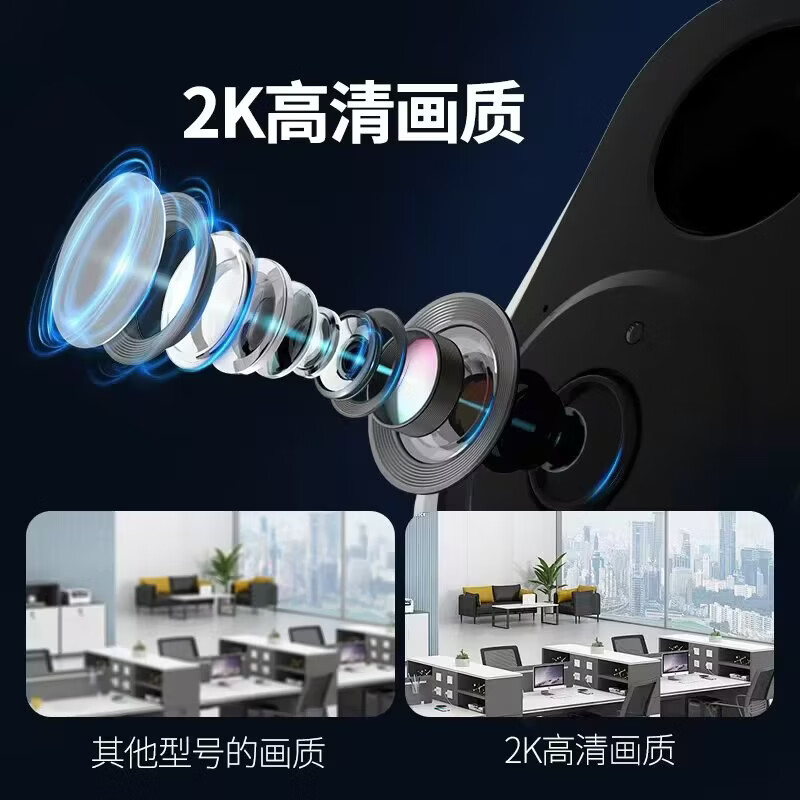 yimmet宜美照明灯载免布线摄像头家门口办公室无线监控器高清室内室外免打孔手机远程看护智能低功耗长待机 白色 适用于60mmT型龙骨 摄像头+128G存储卡