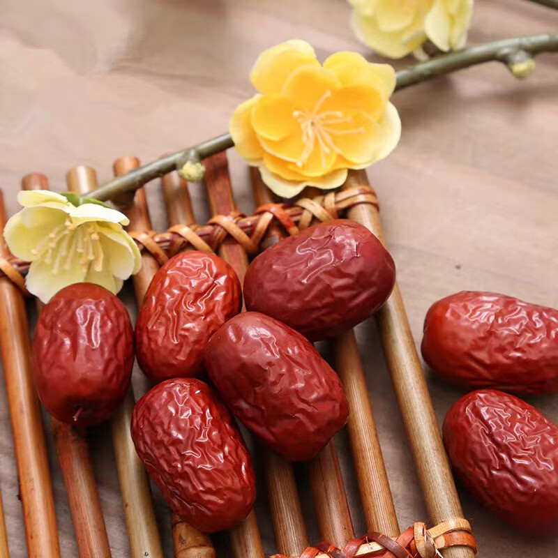 枣红栆杞红枣新疆特级一级2025年新疆特产正宗若羌灰枣原生态新鲜吊干大枣 若羌灰枣1斤【皮薄肉厚·枣香浓郁】【特级】