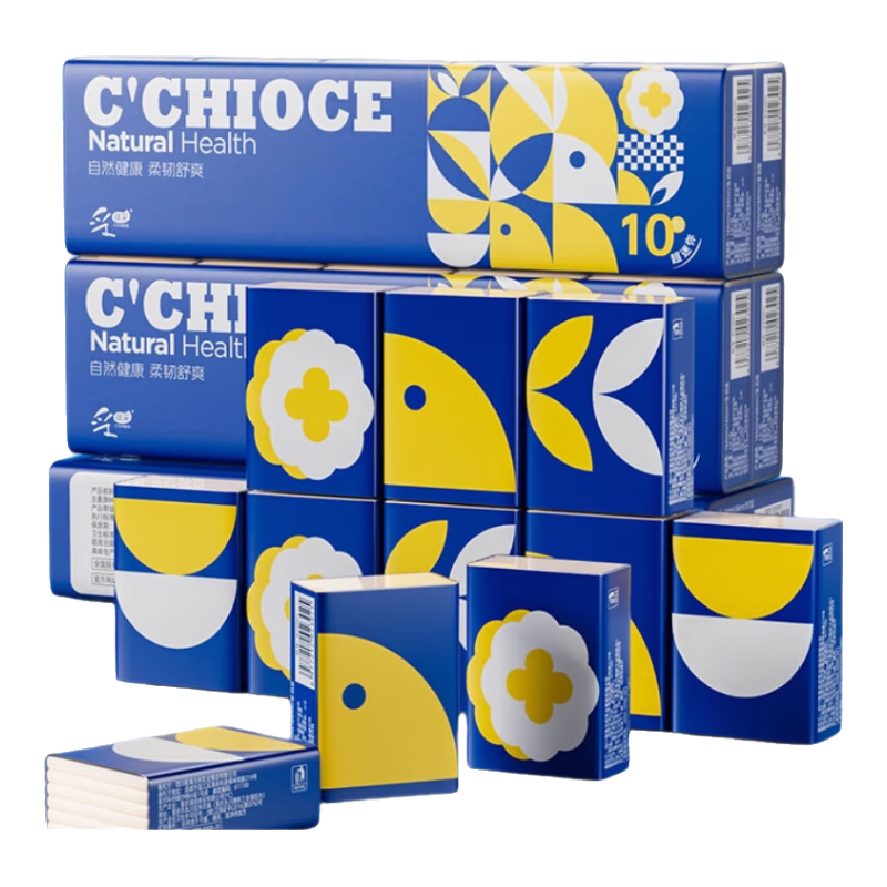 【百万销量】舍舍兔手帕纸4层加厚小包纸巾抽纸卫生纸便携超柔韧 4层 6片*40包 囤货装