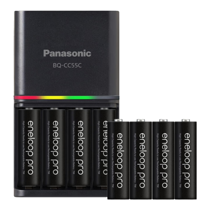 愛樂普（eneloop） 愛樂普5號/7號充電電池相機(jī)閃光燈玩具麥克風(fēng)五號/AA可充電電池充電器 智能快速充電器+8節(jié)高容量5號電池