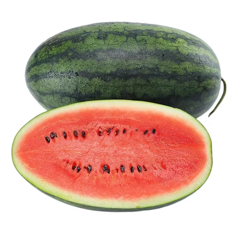 绿熊庄园【顺丰】广西黑美人西瓜新鲜现摘爆甜麒麟西瓜孕妇当季水果整箱 黑美人西瓜净重6-7斤 1枚