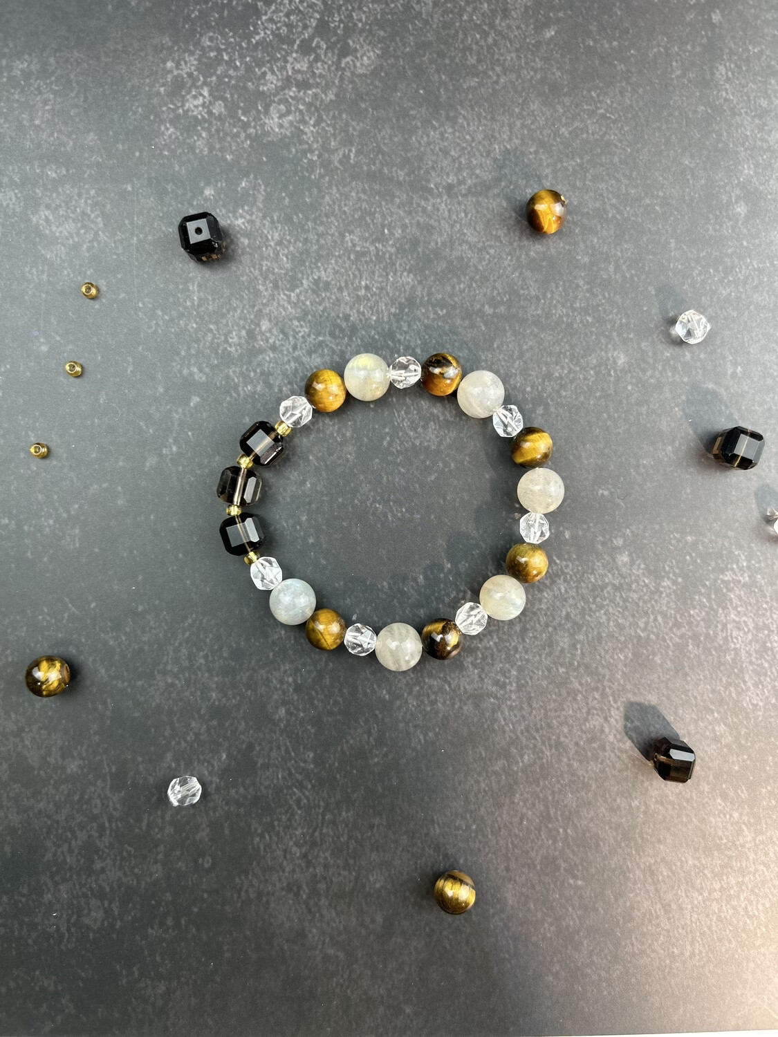 玺云屿XIYUNYU星辰虎眼石水晶手链复古文艺气质首饰五行定制手串 默认