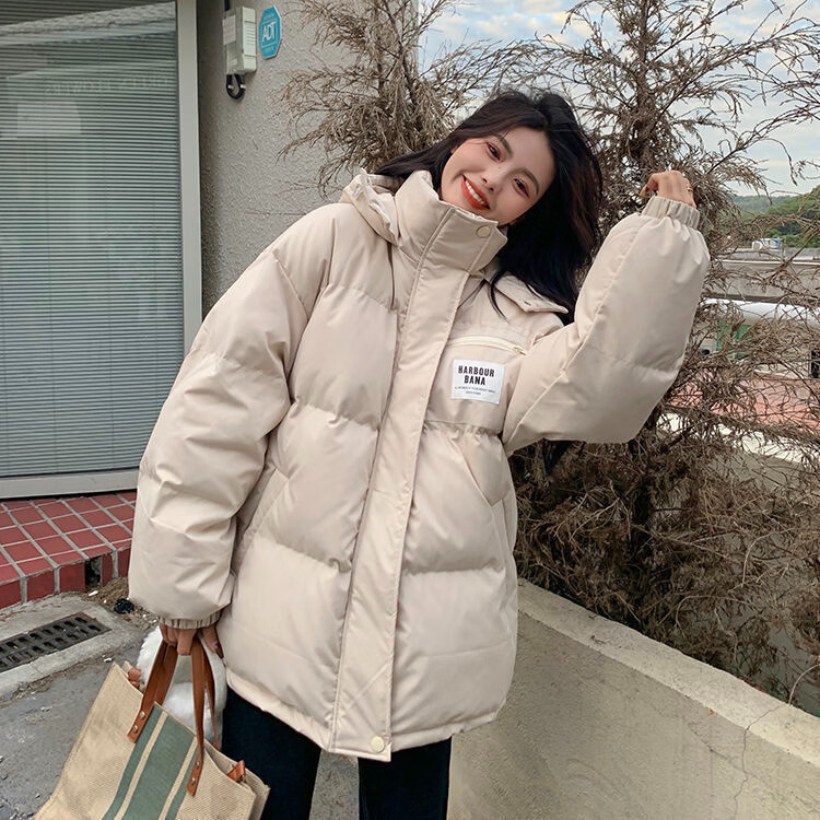 翊尚美棉服女冬季新款小个子短款加厚面包服宽松休闲保暖羽绒棉袄外套女 粉色 【保暖御寒不跑棉】 XL 【推荐145-168斤】