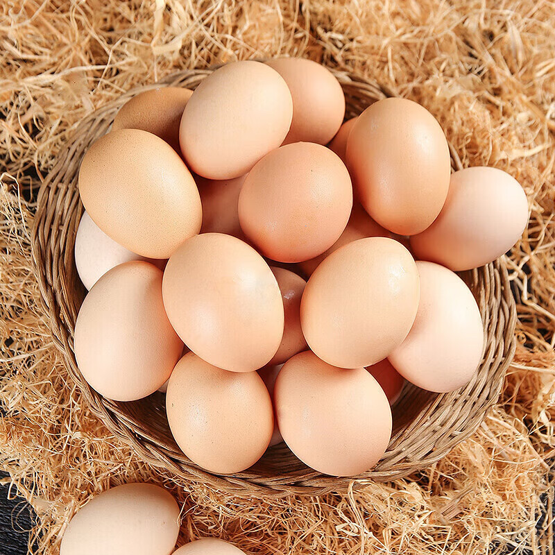 巧食皇正宗农家家散养新鲜现捡鸡蛋笨鸡蛋谷物柴鸡蛋初生蛋 单枚40±5g 富硒大鸡蛋【50g±5g】 30枚