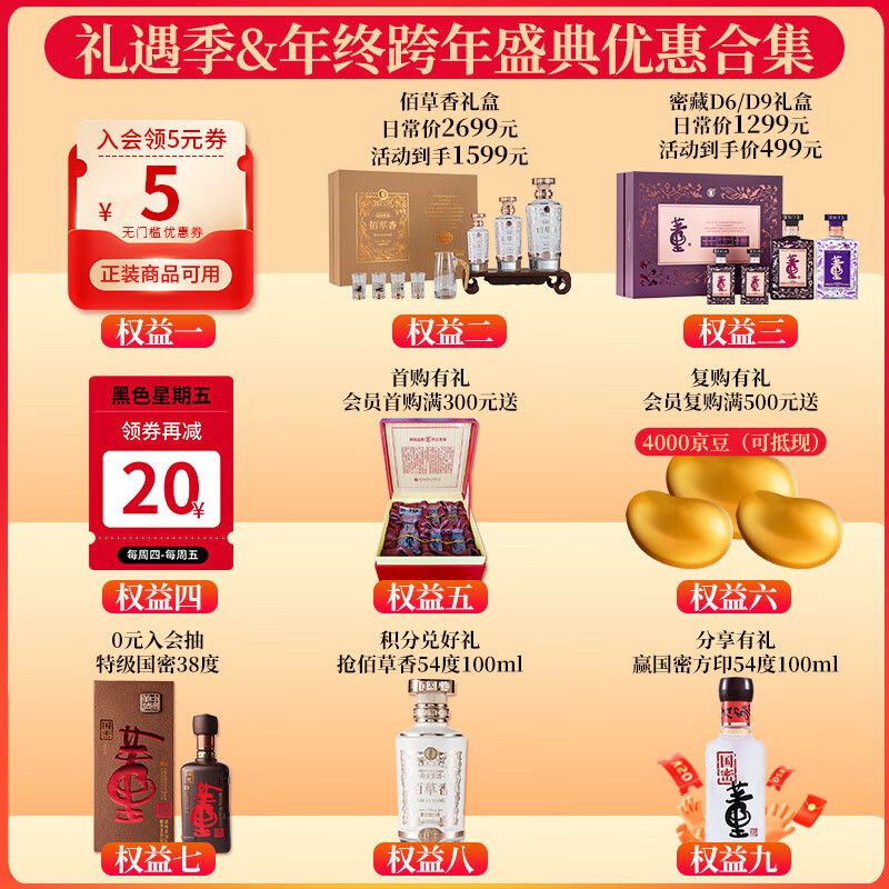 董酒白标 董香型白酒 聚会小酌 日常自饮 54度 430mL 6瓶 整箱装