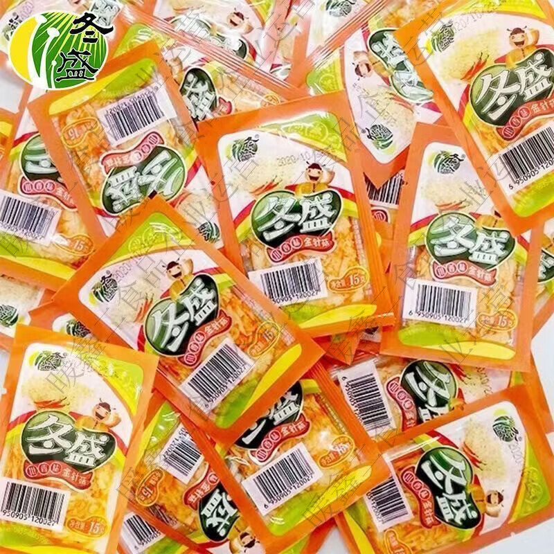 冬盛金针菇15g小包装微辣金针菇量贩装20包30包50袋开味下饭菜 下饭金针菇15g*20包