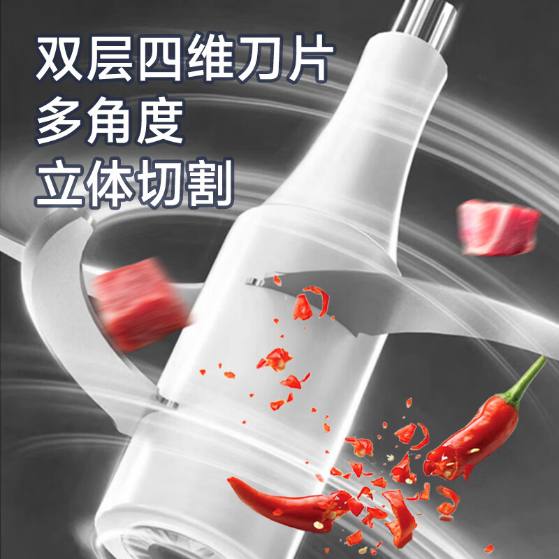 欧点电动绞肉机绞馅机切碎机切菜机多功能料理机婴儿辅食搅拌机破碎机打蒜器 容量2.0L