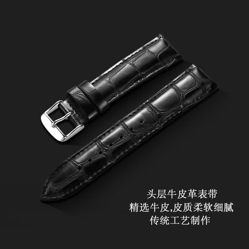 爱沃驰瑞士爱沃驰原装原厂真皮手表带意大利头层牛皮品牌竹节纹表带工具 白色/竹节纹/银白扣 18mm