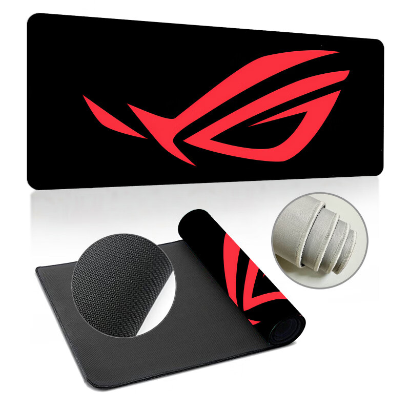 ROG游戏电竞鼠标垫加厚锁边电脑桌垫办公学习垫防滑键盘垫三角洲跑刀 BL-013 600*300*2mm