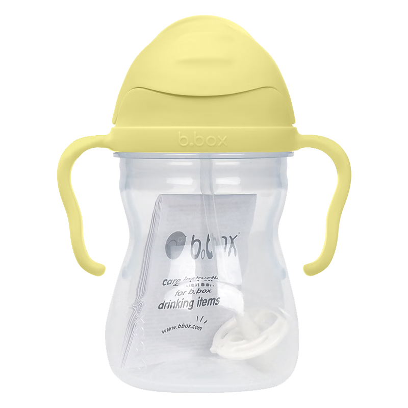貝博士（b.box）重力球吸管杯寶寶學(xué)飲吸管杯大肚杯防嗆防漏6個(gè)月以上香蕉黃240ml