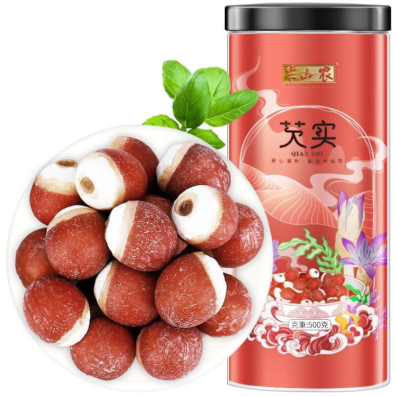 半山農(nóng)芡實500g雞頭米紅皮芡實仁五谷雜糧煮粥煲湯搭赤小豆薏苡仁 芡實500克 1mg*1罐