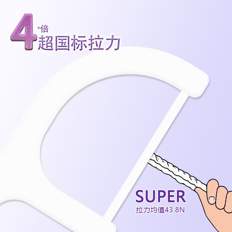 皓适舒牙线扁线牙线棒4倍国标拉力碳酸钙物理去渍去牙缝渍 【超值囤货】牙线棒3盒