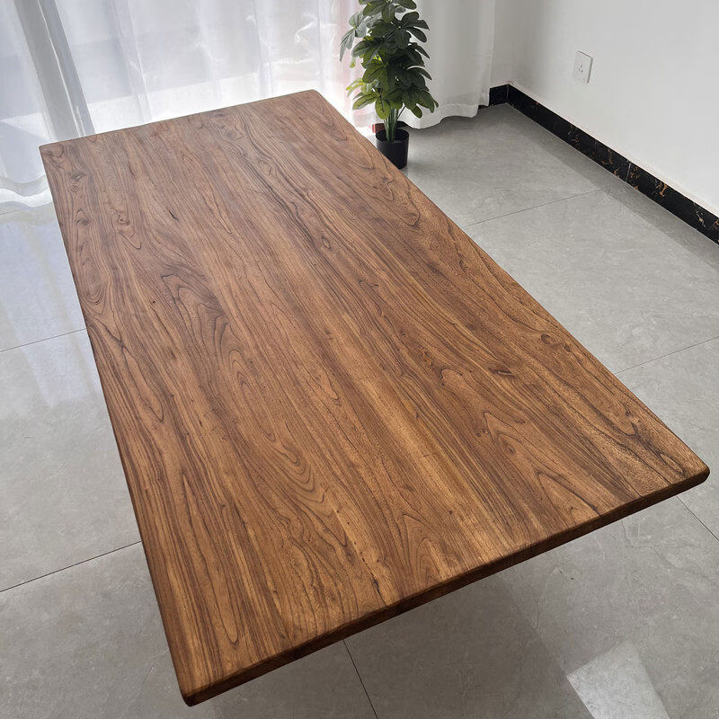 接运猫榆木板老榆木板实木板木板实木桌面原木定制桌板板材茶台板桌面板 平面款：长140宽60厚3厘米 组装其他结构