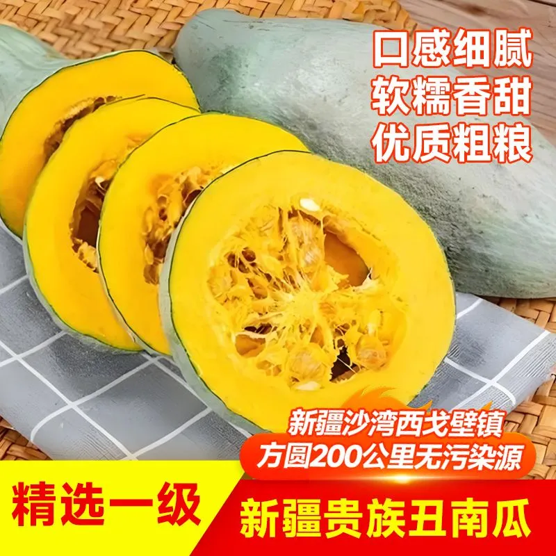 新疆贵族南瓜丑瓜非转基因贵妃南瓜南瓜瓜王软糯甜面老瓜 净重2斤体验装