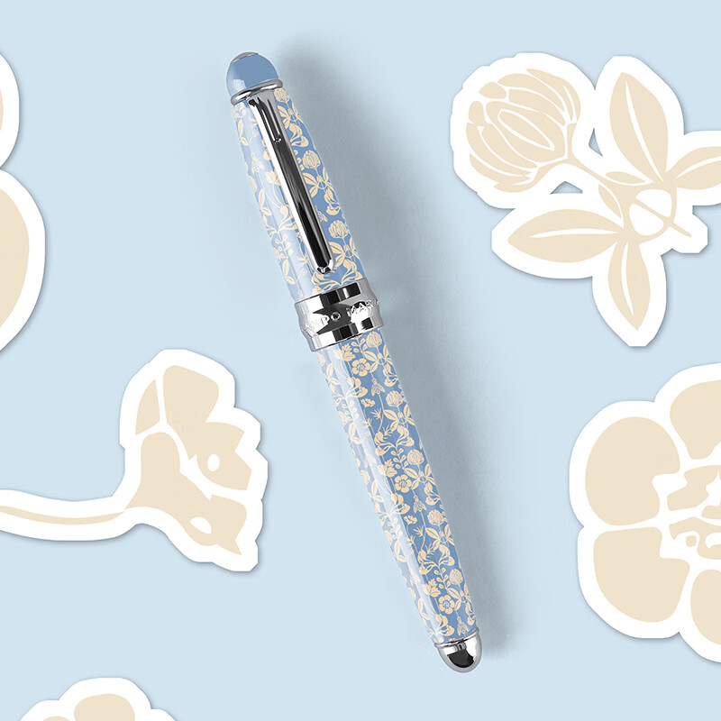 凱博马尔兹意大利品牌口袋钢笔墨囊礼盒白色梦屿高档金属学手账签字笔女神节礼物 弥生之春【墨囊套装】