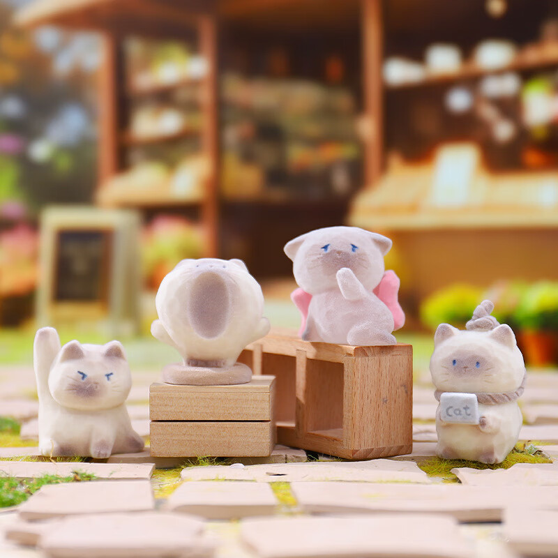 兰比嘟可爱卡通手办猫猫情绪开演盲盒创意桌面摆件装饰生日礼物送女生 猫猫PAI情绪开演盲盒【端盒6个不重复】