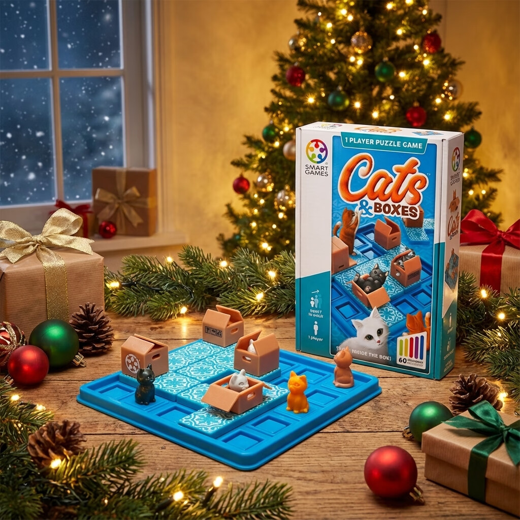 SMART GAMES猫咪快递盒 儿童益智玩具创意亲子闯关桌游 女孩开学礼物 7岁+