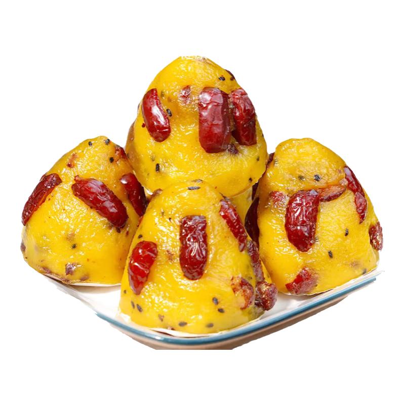 山东红枣大黄米粘窝窝头营养健康早餐饱腹加热即食粗粮杂粮粘豆包 大黄米粘窝窝12个【1200克】