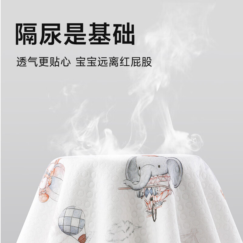 童葵(tongkui)婴儿隔尿垫防水可洗床上纯棉表层新生儿宝宝透气可水洗儿童大尺寸 10A抗菌-梦幻小熊 (A类纯棉 透气不闷远离红pp) 180*200cm1条装【双人床·整床满铺护理】