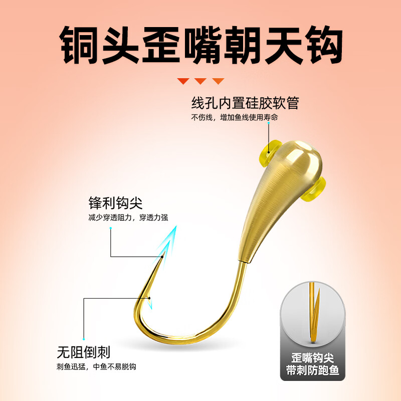 鹤渔人HEYUREN 三角形橙色七星漂线组成品鱼线传统钓鲫鱼大漂醒目免调漂 橙色大漂-4.5M-4卷+酒米窝料 1.2#线-6号歪嘴朝天钩